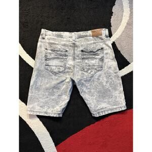 Southpole Acid Wash Jean Shorts Men 40 Gray Y2K Baggy Distressed